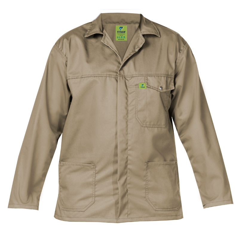 Titan Premium Khaki Workwear Jacket FTS Safety