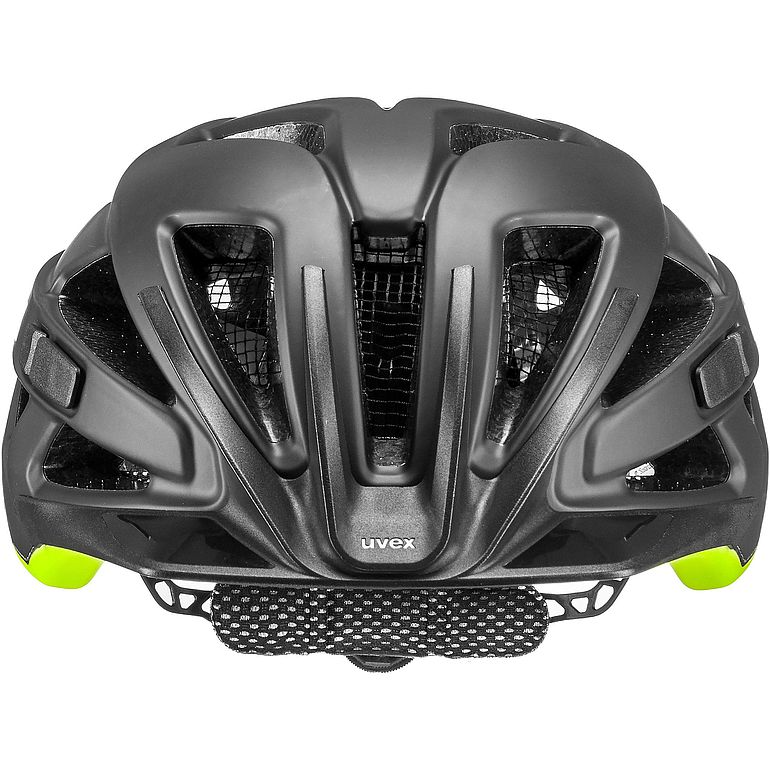 uvex black-yellow mat active cc cycling helmet