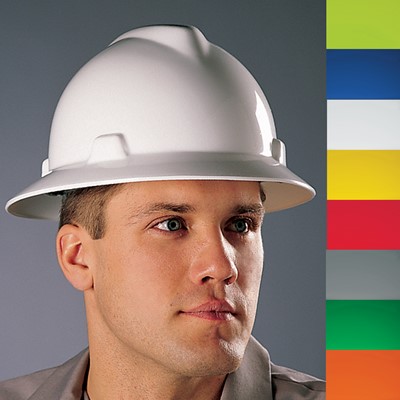 Msa V.Guard Full Brim Helmet +Snugfit L+ Plastic Brackets