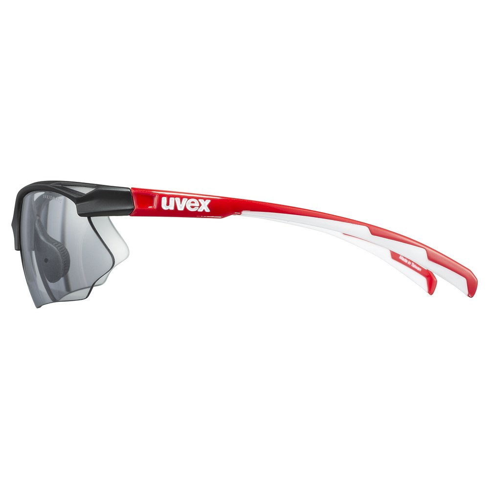 uvex Sportstyle 802 V - Black Red White Variomatic Smoke Glasses