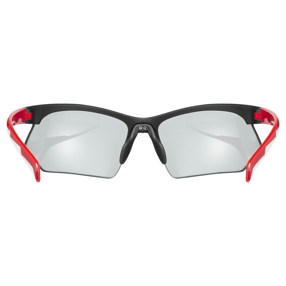 uvex Sportstyle 802 V - Black Red White Variomatic Smoke Glasses