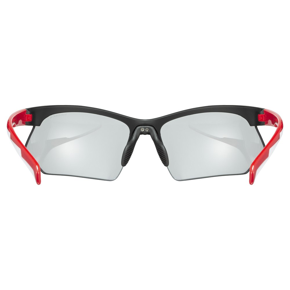 uvex Sportstyle 802 V - Black Red White Variomatic Smoke Glasses