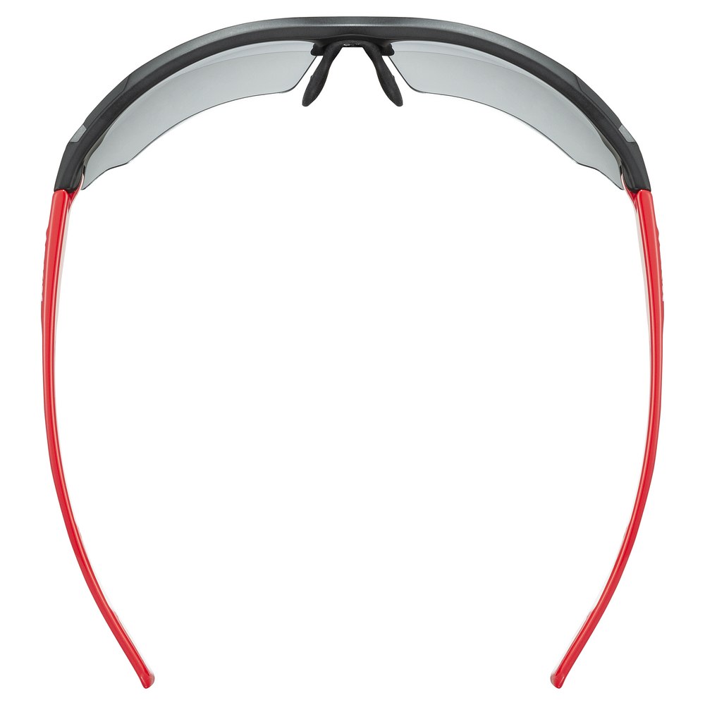 uvex Sportstyle 802 V - Black Red White Variomatic Smoke Glasses