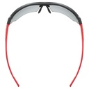 uvex Sportstyle 802 V - Black Red White Variomatic Smoke Glasses
