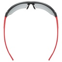 uvex Sportstyle 802 V - Black Red White Variomatic Smoke Glasses