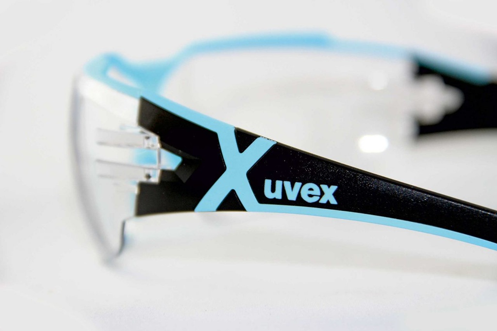 uvex Pheos clear with blue arms