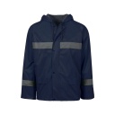 Rebel Aquaskin Reflective Rubberised Navy 2 Piece Rainsuit