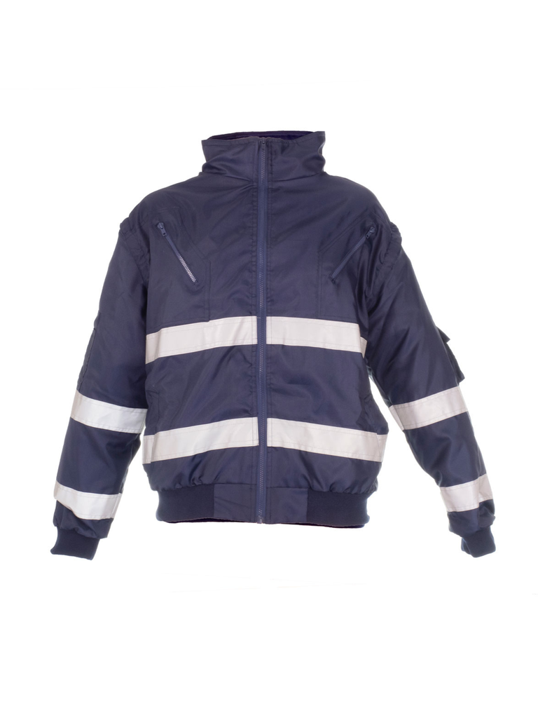 Vulcan Premium Hi viz Winter Bunny Jacket - Navy
