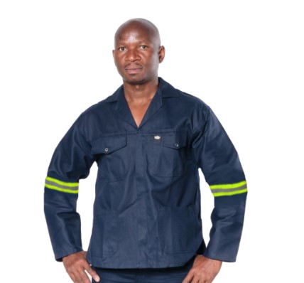 Vulcan Premium 65/35  Navy Jacket - 240gsm-with Reflective Tape