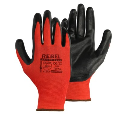 REBEL Tru Touch Red Smooth Nitrile Coated General Handling Gloves