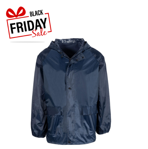 REBEL AquaSkin Rubberised Navy Rainsuit