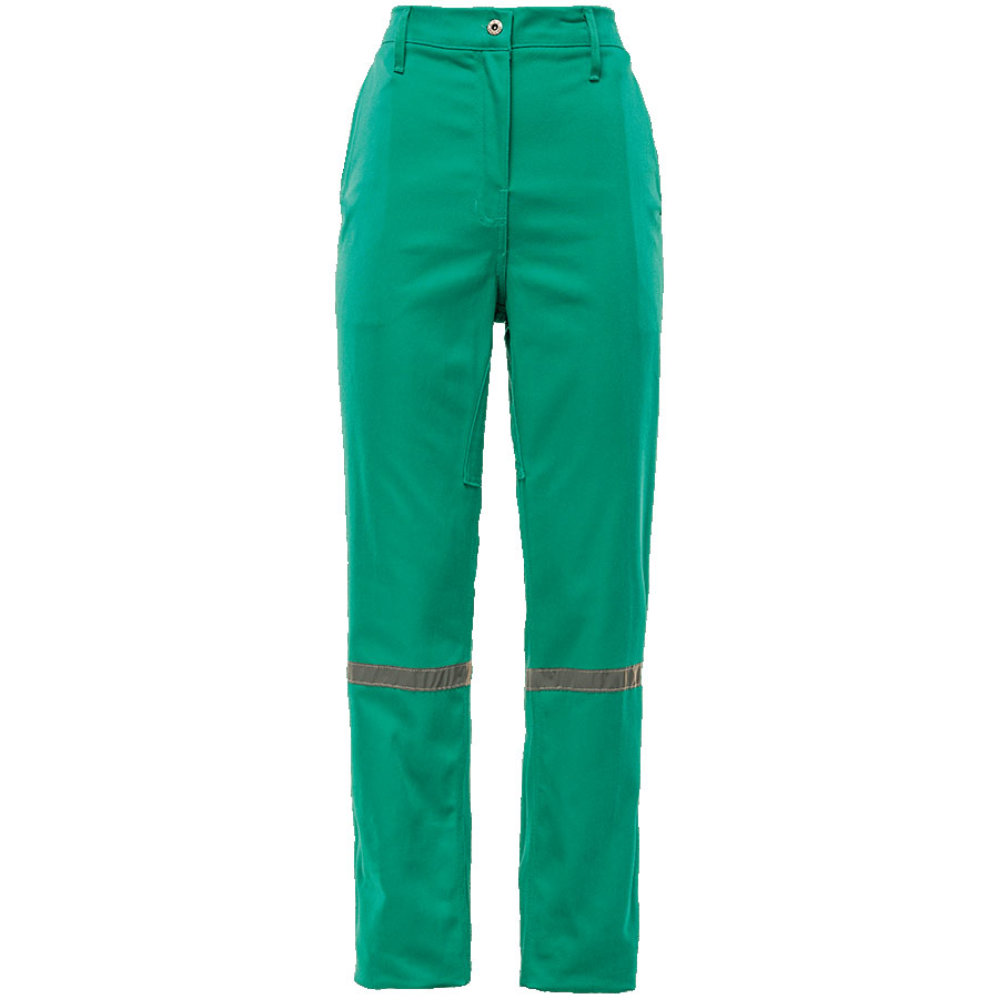 SISI D59 100% Cotton Durafit Reflective Work Trousers- Fern Green