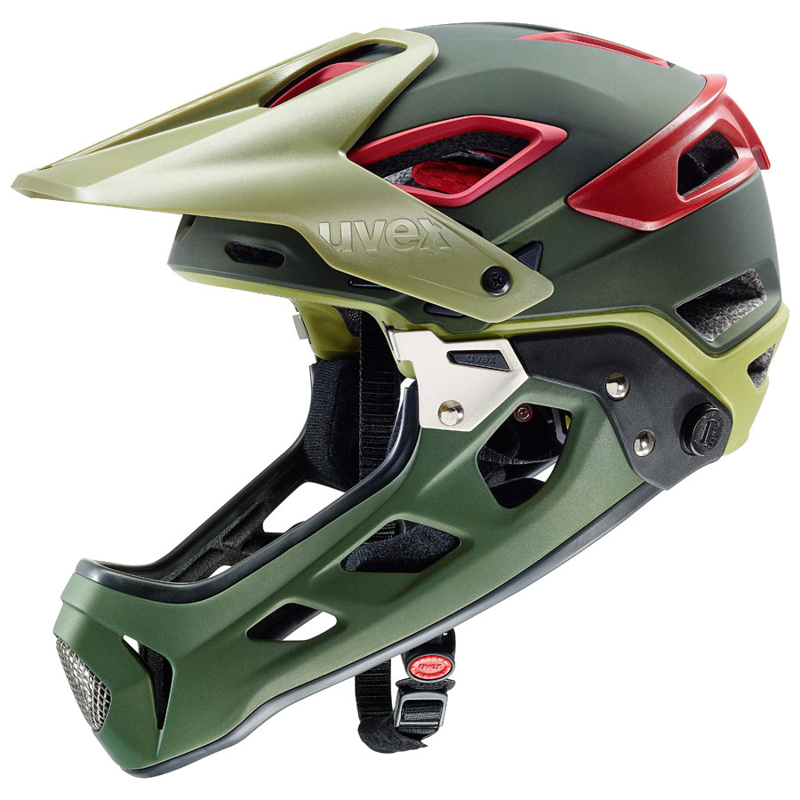 uvex Olive-Red-Mat Jakkyl HDE Mountainbike Helmet