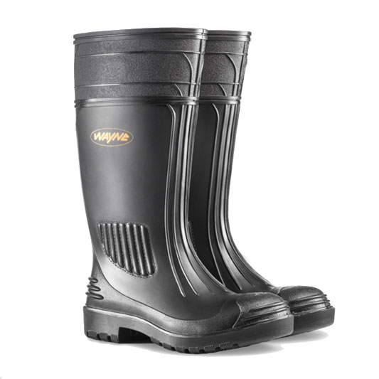 Wayne Black Mens Gripper Stc Gumboot