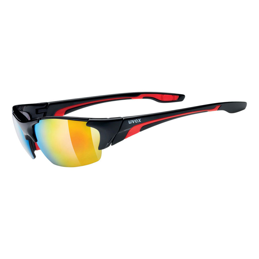 uvex black/red blaze iii sport sunglasses