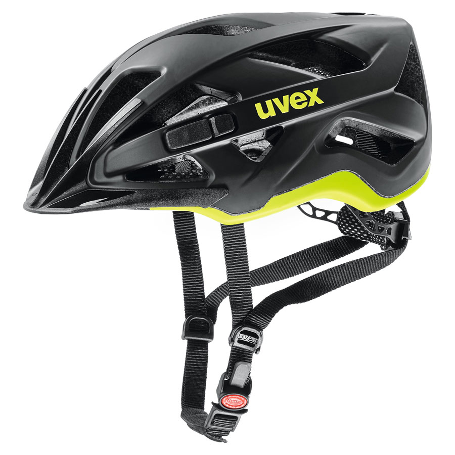 Uvex Black-Yellow Mat Active CC Cycling Helmet 56-60