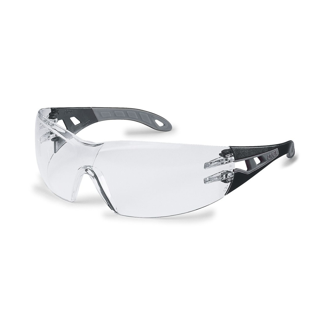 uvex pheos clear blk/grey safety specs