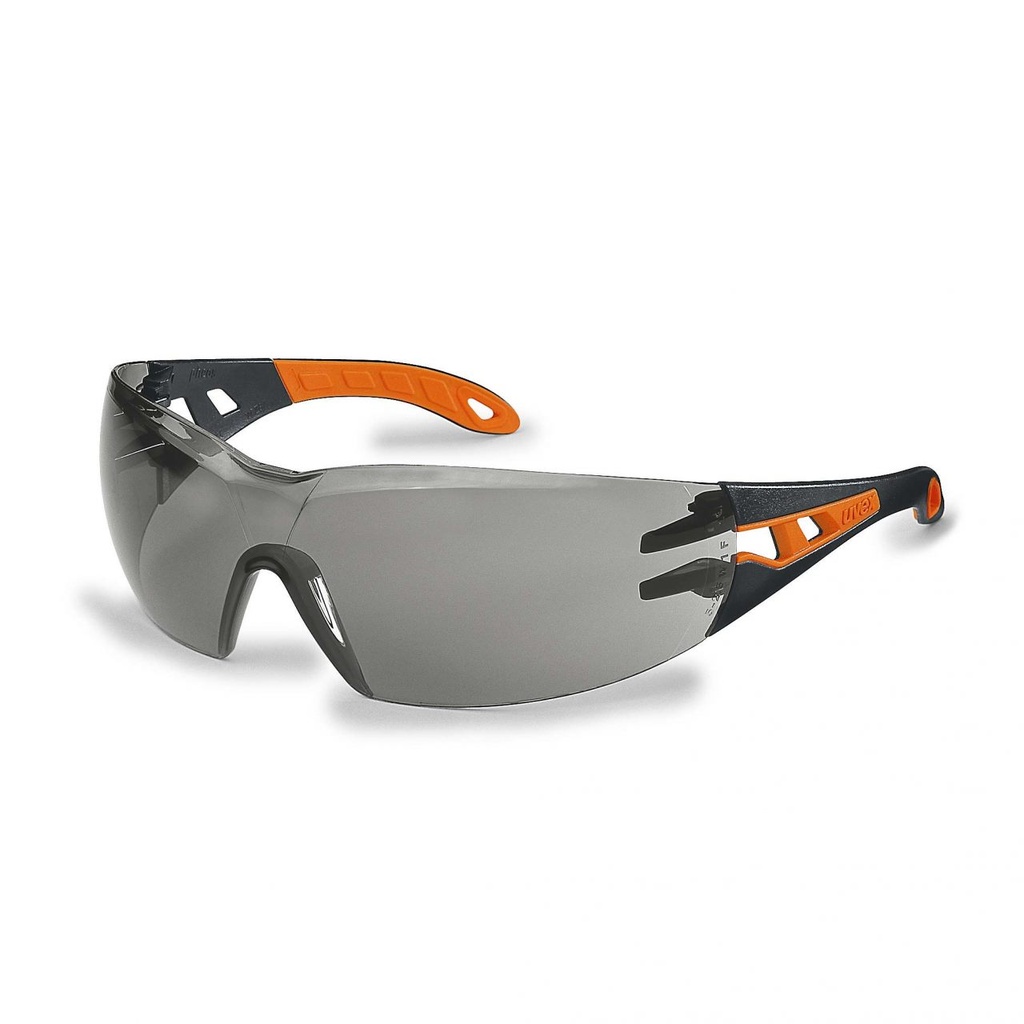 uvex pheos blk/orange dark safety specs
