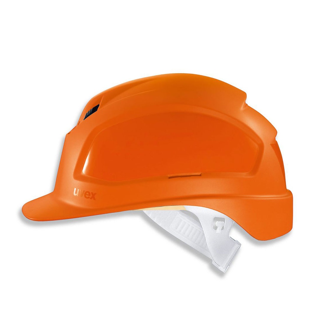 uvex pheos orange hard hat with ratchet