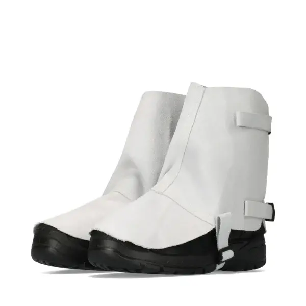 REBEL Chrome Leather Ankle Spats(Plastic Buckle)