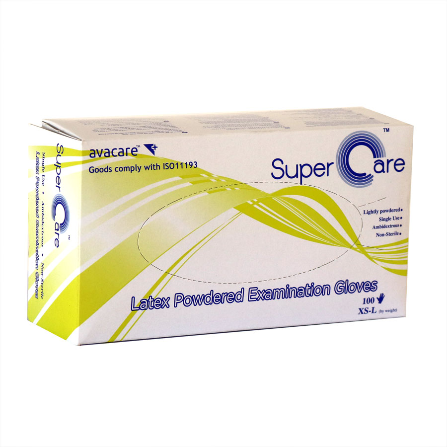 Powdered Examination Latex Gloves - Box of 100