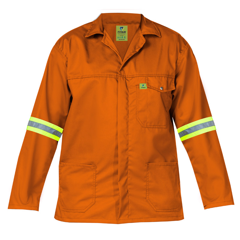 Titan Premium Orange Workwear Jacket (with Reflective)
