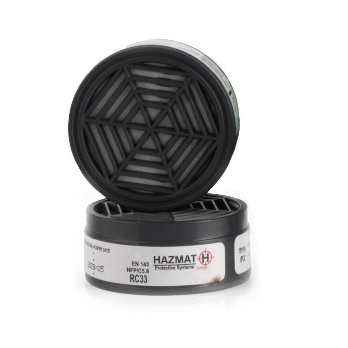 Hazmat P2 Particular Filter Cartridge Twin Pack (94% Efficiency)