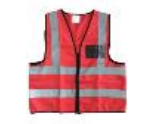 PIONEER®RED REFLECTIVE Hi viz  VEST WITH ZIP & ID POUCH 
