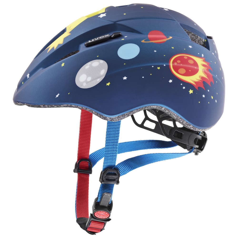 uvex kid 2 cc dark blue rocket mat kids cycling helmet