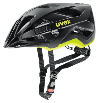 uvex black-yellow mat active cc cycling helmet