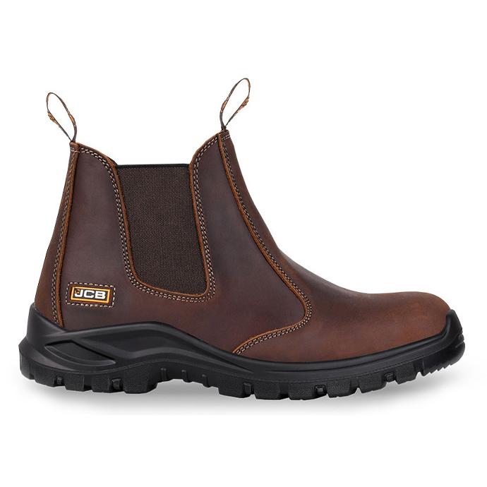 JCB Chelsea Safety Boot Brown