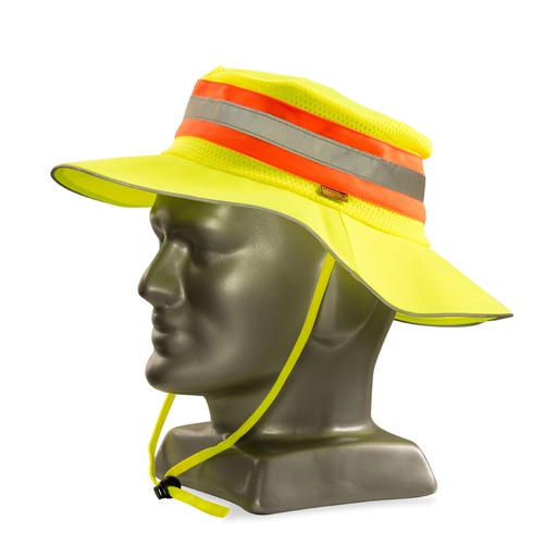 [HDLJT503-Y] Lime Bush Hat (with Reflective)