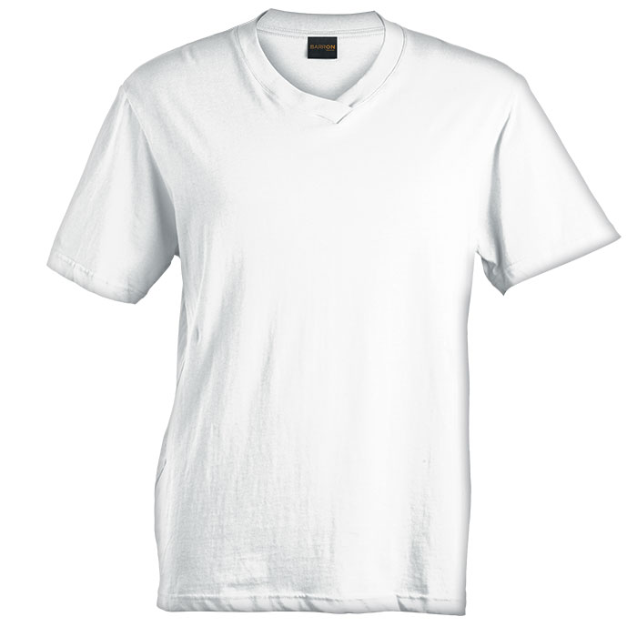 Barron 180g V-Neck T-Shirt - White