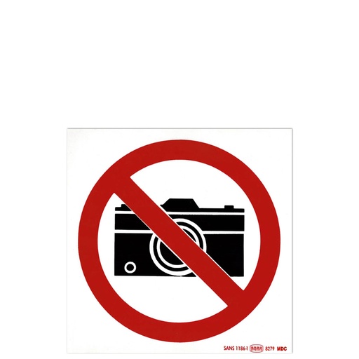 [TGA190PV21] Sign Cameras Prohibited 190X190