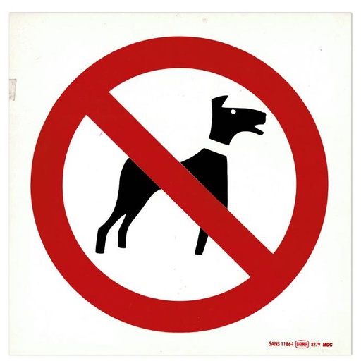 [TGA190PV20] Sign Dogs Prohibited 190X190