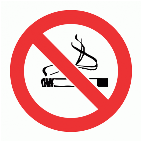 [TGA190PV1] Sign Smoking Prohibited 190X190