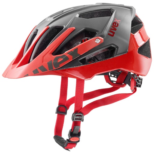 [HUR4107752315] uvex grey-red quatro cycling helmet