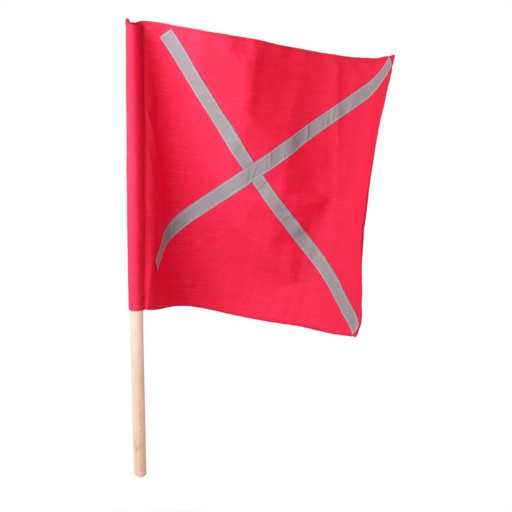 [FLAG01] Flag Red With Wooden Handle