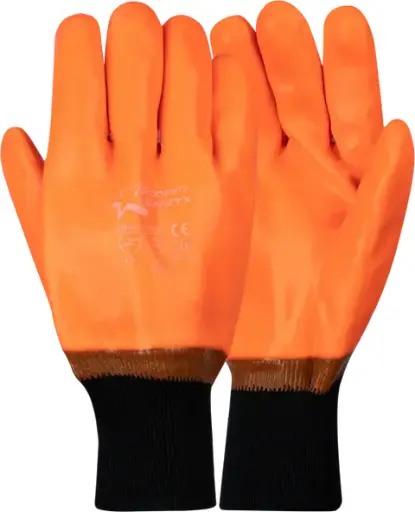 [G041] Pioneer Orange Freezer Glove Knit Wrist  High Visibility