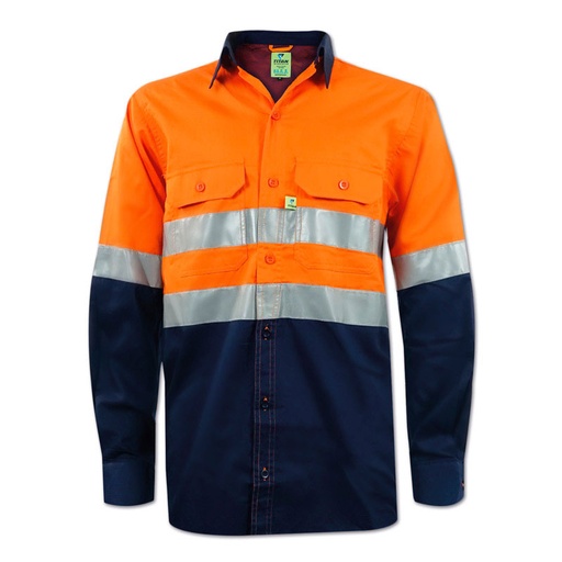 [WSOTT05] Titan Premium Navy/Orange Reflective Mining Shirt