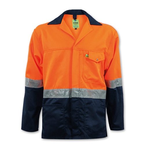 [WSOTT03J] Titan Premium Orange/Navy 2tone Reflective Jacket