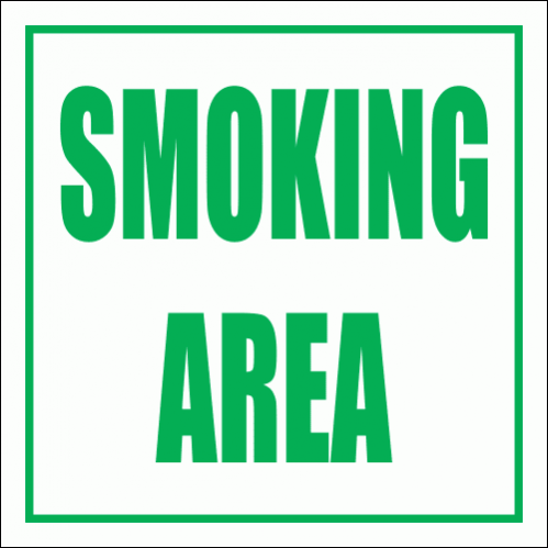 [TGA290SM15] Sign Smoking Area 290x290