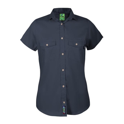 [WSNTT11NB] Titan Ladies Premium Navy Short Sleeve Workshirt