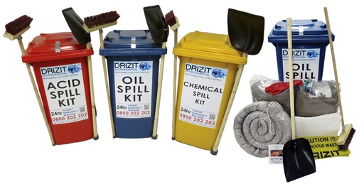 [SK30020] Drizit Acid Wheely Bin Spill Kit (240L)